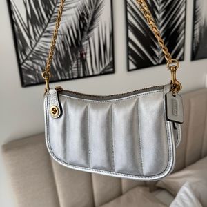 COACH Quilted Silver Swinger 20 Bag